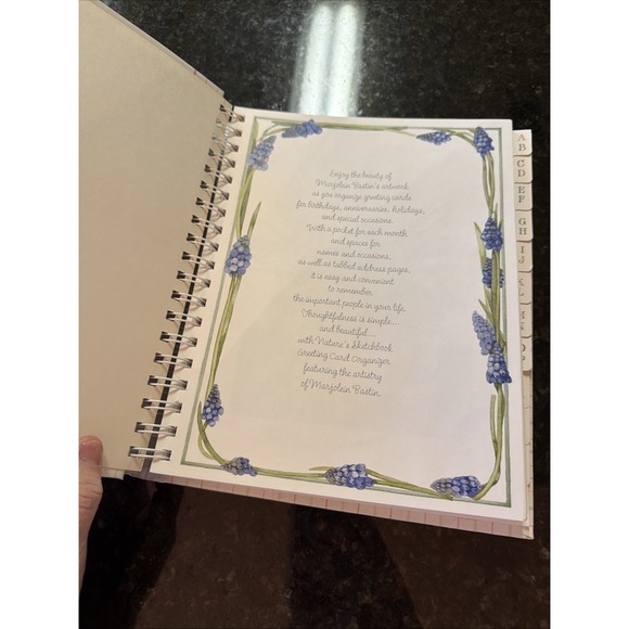 Marjolein Bastin Nature's Sketchbook Hallmark Address Birthday Book  9"x10" VTG. - Picture 2 of 8